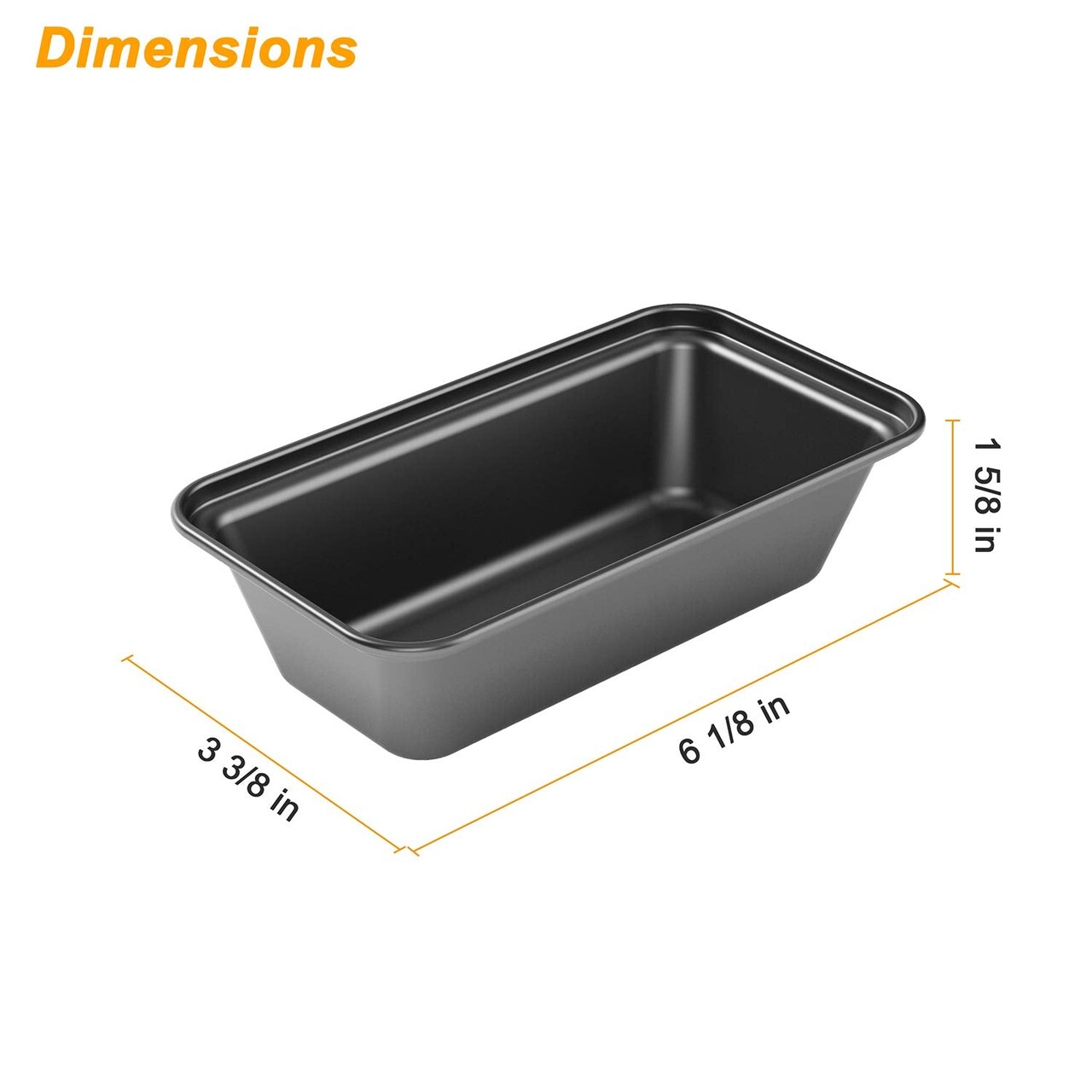 4 Pieces Mini Loaf Pans, Non-Stick Baking Bread Pan, Carbon Steel Bakeware